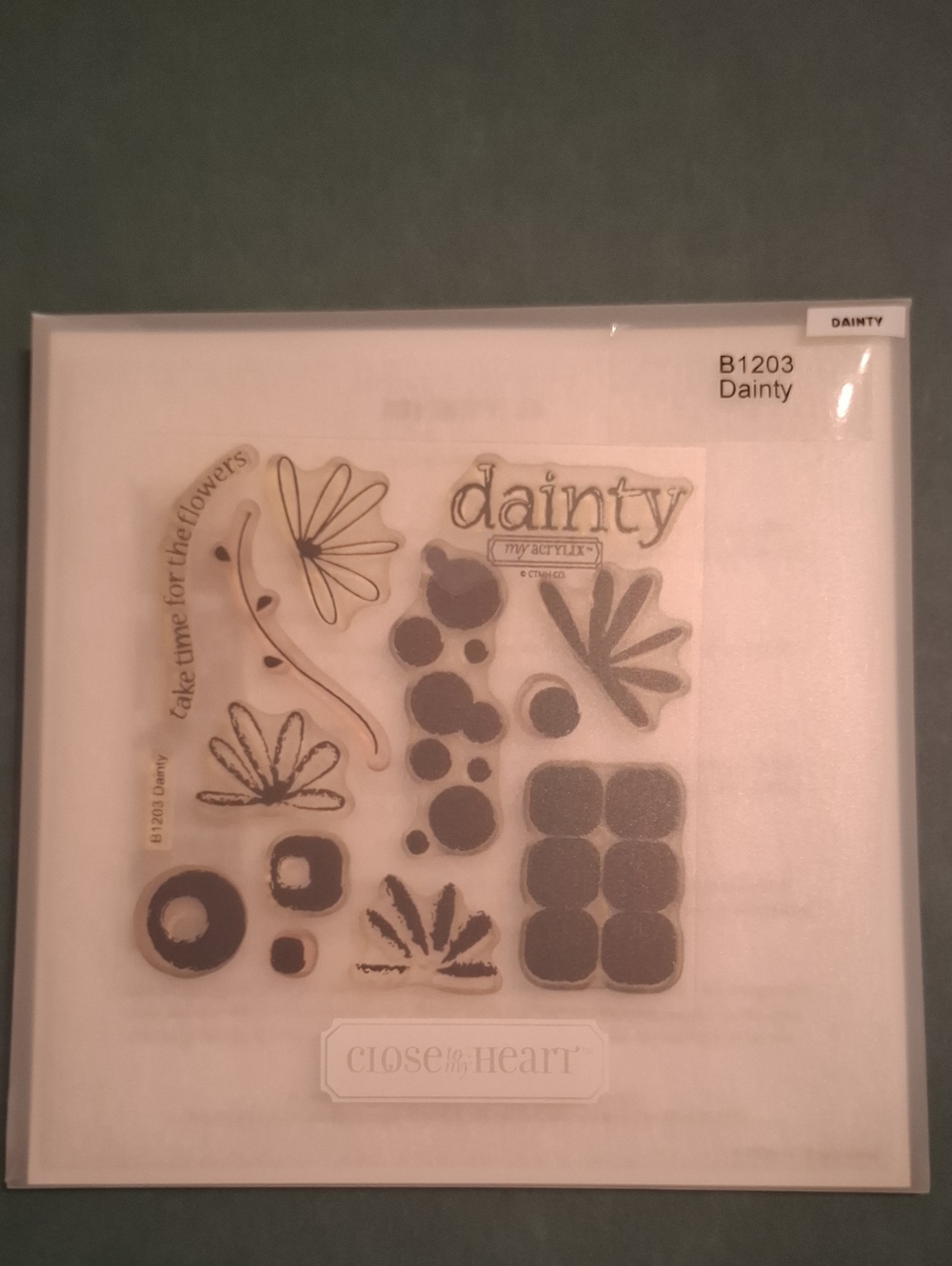 Dainty Clear Stamp Set - Cream & Tan Floral Motifs